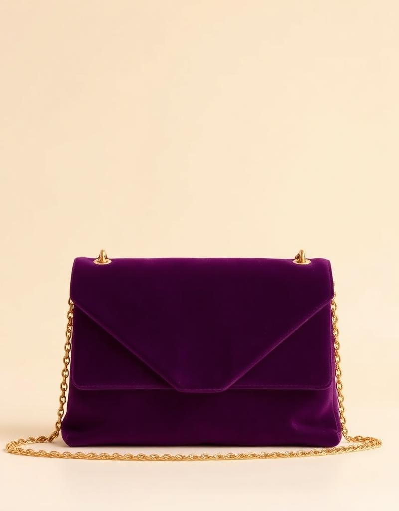 Amethyst Velvet Clutch